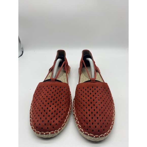 Eileen Fisher Lee 2 Women Espadrille Shoe Size 7.5 Elastic Leather Slip On‎ Red - Picture 3 of 7